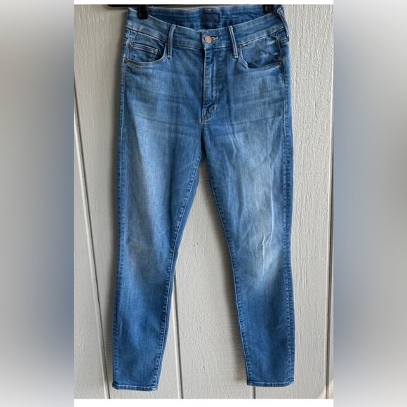 MOTHER THE LOOKER CROP IN WISHFUL DRINKING 25 STRETCH EUC - Picture 4 of 4